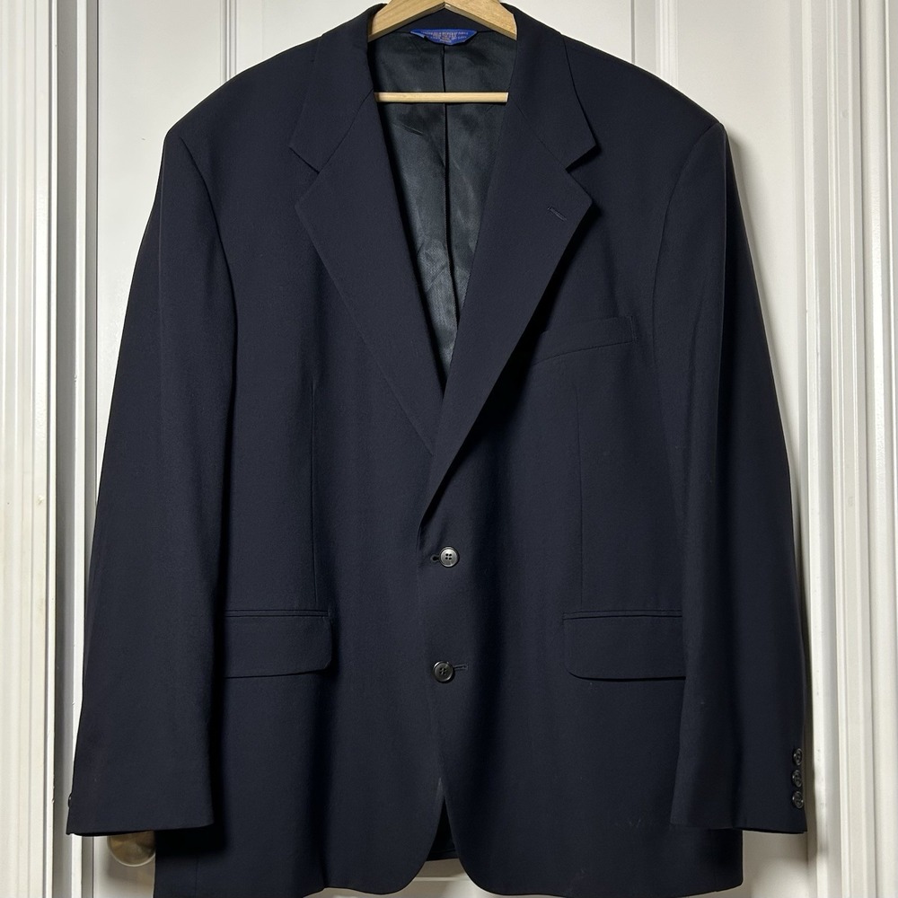 Pendleton‎ Vintage 100% Pure Virgin Wool Dark Navy Blue Blazer Classic Style